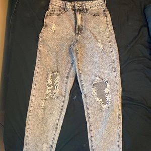 Gray mom jeans